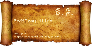 Brázay Hilda névjegykártya